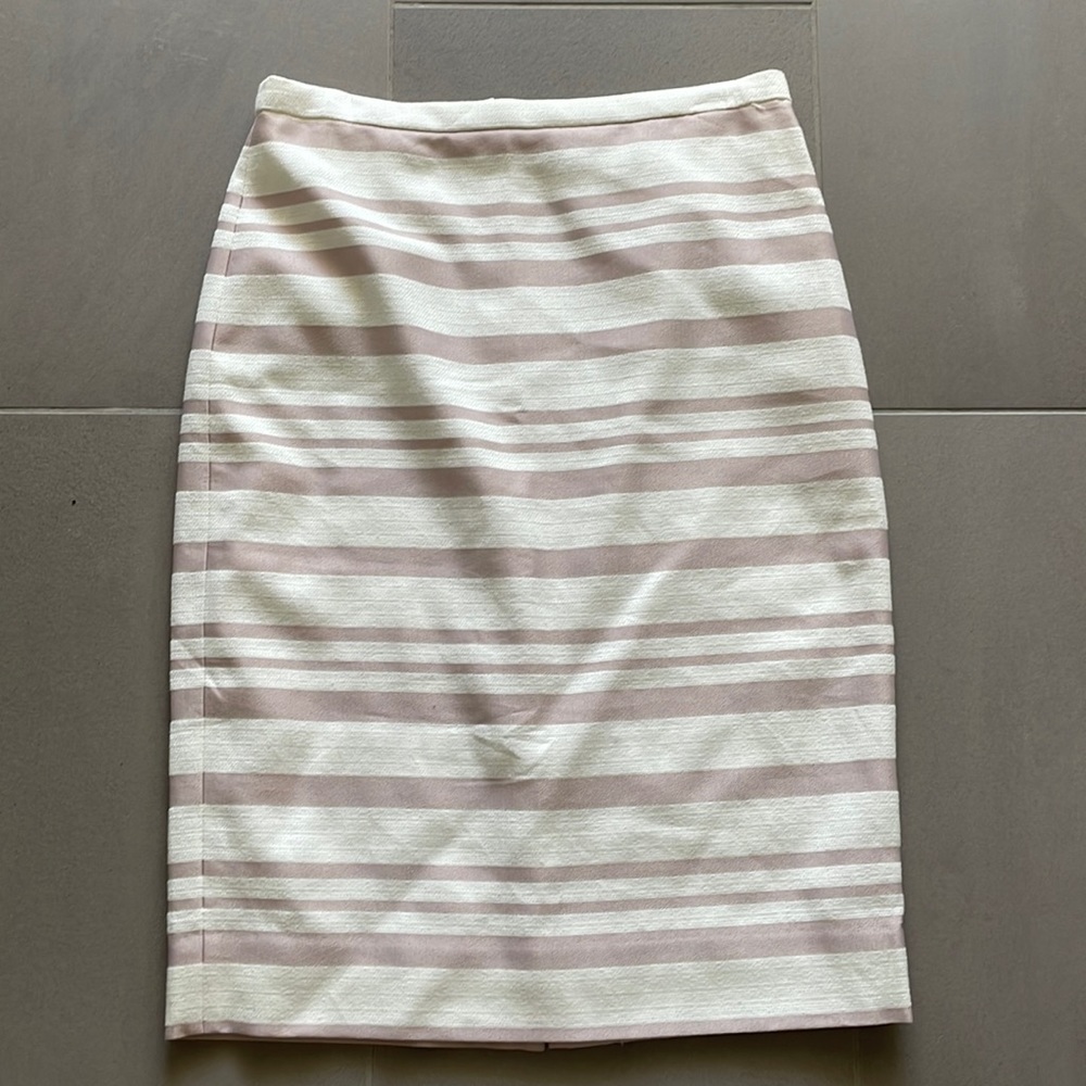 J Crew striped pencil skirt